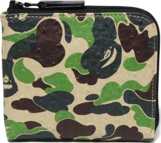 A Bathing Ape Portafoglio con stampa camouflage - Verde