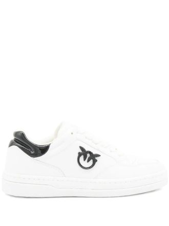 Pinko Sneakers in pelle con placca logo - Bianco