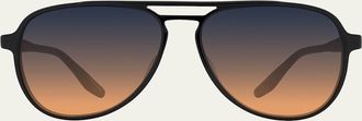 Barton Perreira Hartmann 55mm Acetate Aviator Sunglasses