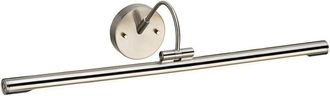 Loops Single Bulb Adjustable LED Fitting Picture Light Brushed Nickel LED 7.9W Bulb