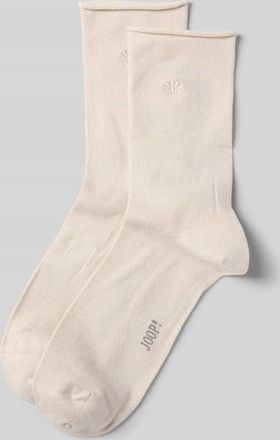 Joop Socken mit Label-Stitching in Beige, Größe 35-38