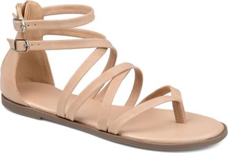 Journee Collection Women & apos;s Zailie Medium and Wide Width Flat Sandals