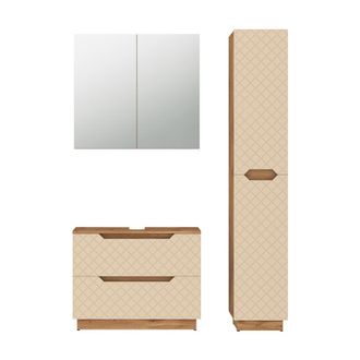 Vicco Juego De Muebles De Ba&ntilde;o De 3 Piezas Lotta, Cachemira, 3 Piezas, Vicco