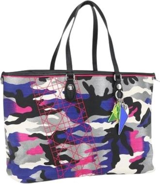Dior Pre-owned Tote Bags, female, Multicolor, Size: ONE SIZE Pre-owned Canvas Tote Bag