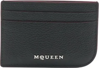Alexander McQueen Alexander McQueen, Wallets & Cardholders, female, Black, Size: ONE SIZE Sling Leather Card Case