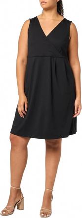 Eddie Bauer Aster Crossover Faux Wrap Mini Dress - Plus In Black