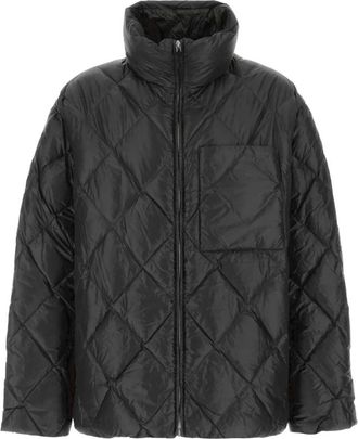 Jil Sander Stijlvolle zwarte nylon donsjas - Heren - Gewatteerde jassen - Zwart - L - Nylon - Jassen