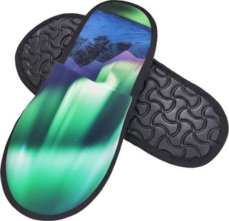 Generic Cotton Slippers Northern Light Reusable Slippers Anti-Skid Shoes For Indoor Trip Hotel L