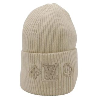 Louis Vuitton Pre-owned Beanie LV Headline Wool Knit Cap - Dames - Vintage Accessoires - Beige - ONE Size - Wol - Vintage