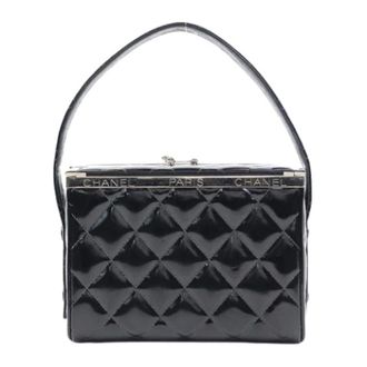 Chanel Pre-owned Vintage Leren Handtas - Dames - Pre-owned - Zwart - Maat: ONE Size Leer