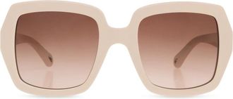 Chlo&eacute; Zonnebril Marcie - Dames - Zonnebrillen - Beige - 52 MM - Accessoires