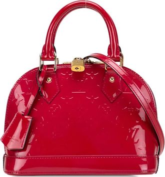 Louis Vuitton Borsa a tracolla Alma BB in pelle Vernis con monogramma 2015 - Rosso