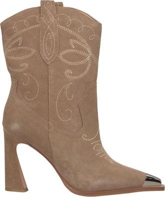 Alma En Pena Geborduurde funnel haklaars - Dames - Cowboylaarzen - Beige - 42 EU - Schoenen