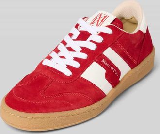 Marc O'Polo Low Top Sneaker aus echtem Rindsvelours in Rot, Größe 36