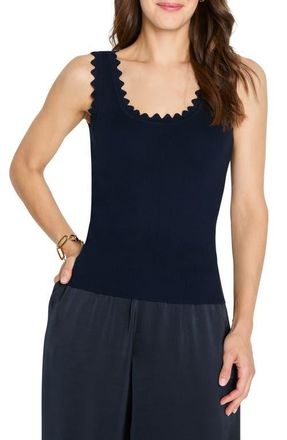 Nic+Zoe Scallop Sweater Tank in Dark Indigo at Nordstrom, Size Xx-Large