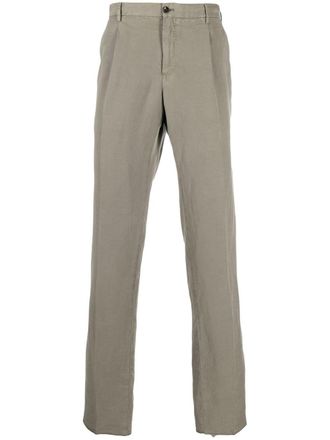 Pantaloni Torino Pantaloni dritti con pieghe - Verde