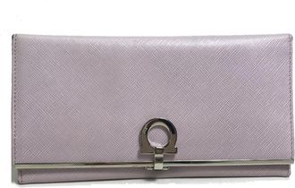 Ferragamo Gancini Leather Long Wallet (Bi-Fold) (Pre-Owned)