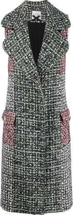 Edward Achour Paris sleeveless tweed coat - women - Polyester/Polyamide/Polyester/Acrylic - 40 - Black