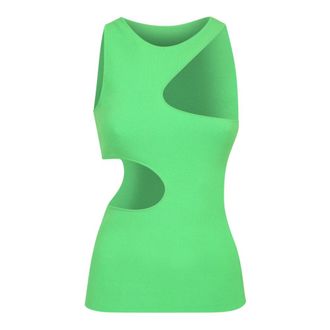 Stella McCartney Sleeveless Tops, female, Green, S, Sleeveless Top