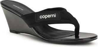 Coperni Womens Lift Flip-Flop Sandals Black Polyamide