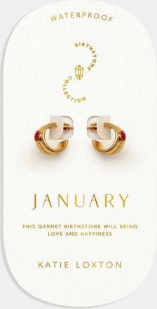 Katie Loxton January Waterproof Gold Birthstone Hoop Earrings at Nordstrom