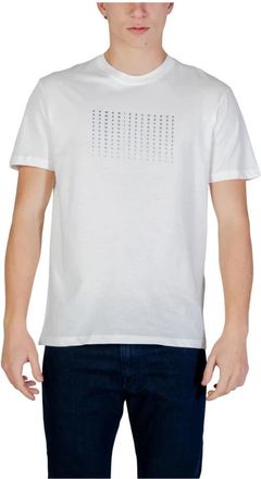 A|X Armani Exchange T-shirt van katoen met ronde hals en korte mouwen - Heren - T-shirts - Wit - XL - Katoen - Tops