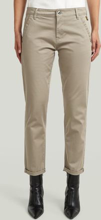 G-Star Chinohose G-STAR Kate Chino Boyfriend, Damen, Gr. 26, L&auml;nge 30, elephant skin, Web, Obermaterial: 97% Baumwolle, 3% Elasthan, unifarben, bequem lang, 