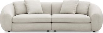 Castlery Fable Sofa Customized, Performance Linen Weave, Sand, Spill Resistant, Ultra Deep Seats for Castlery Sofas