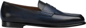 Doucal's Mario Penny Loafer - Heren - Loafers - Blauw - 41 1/2 EU - Leer - Schoenen