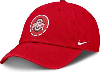Nike Ohio State Natural Club Nike Mens College Adjustable Hat in Red | NC0165NOH-YW8