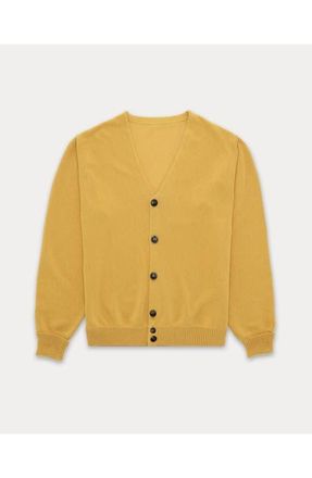 Fortela Oliver Cotton Knit Cardigan in Mustard at Nordstrom, Size Xx-Large Eu