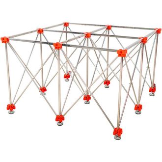 Rubi Mesa De Trabajo Retr&aacute;ctil Plegable 120x120 Cm Con Ruedas - Alta Resistencia 700 Kg - Transporte F&aacute;cil Y Montaje R&aacute;pido