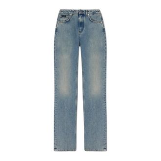 Dolce & Gabbana Straight Jeans, female, Blue, Size: 2XS Vintage-Effect Jeans