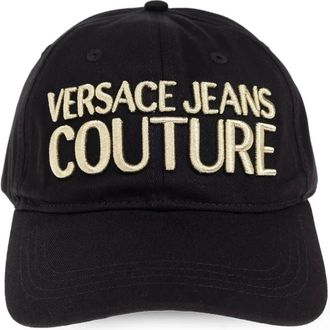 Versace Jeans Couture embroidered logo cap - women - Cotton - One Size - Black