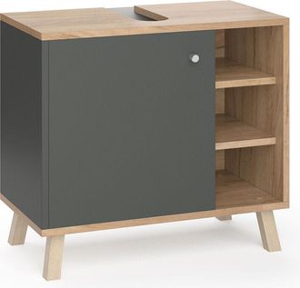 Vicco Mobile sottolavabo per bagno Senyo, Antracite, 60 x 54 cm