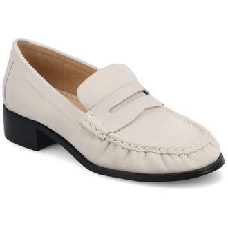 Journee Collection Womens Danna Ruched Penny Loafer