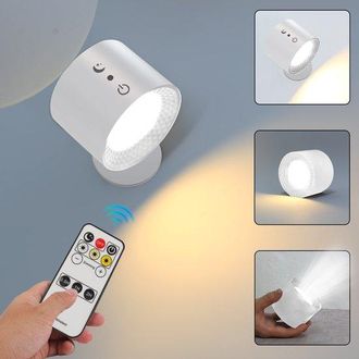 OEM L&aacute;mpara De Pared Magn&eacute;tica Inteligente, Recargable Por Usb, Brillo M&aacute;ximo Durante 6 Horas, Color Blanco