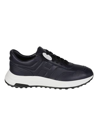 Hogan Low-Profile Black Sneakers with Tonal Detailing