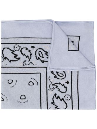 Barrie Foulard con stampa paisley - Blu