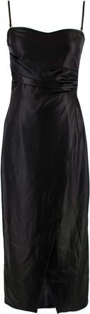 Nanushka Black Satin Kamari Dress Size S