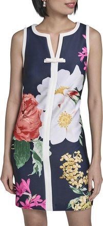 Karl Lagerfeld Karl Lagerfeld Printed Scuba A-Line Dress