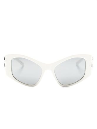 Balenciaga Dynasty D-frame logo-plaque sunglasses - unisex - Acetate - 55 - White