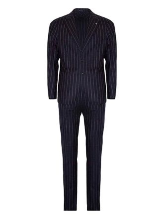 Tagliatore pinstripe two-button suit - Blue