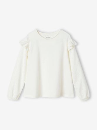 Vertbaudet M&auml;dchen Blusenshirt BASIC ecru