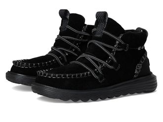 Hey Dude Reyes Suede Womens Boots Black/Black : 6 M, Synthetic