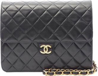 Chanel Lambskin Single Flap Shoulder Bag