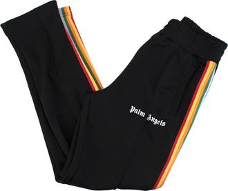 Palm Angels Black Rainbow Side Straps Track Pants Size L