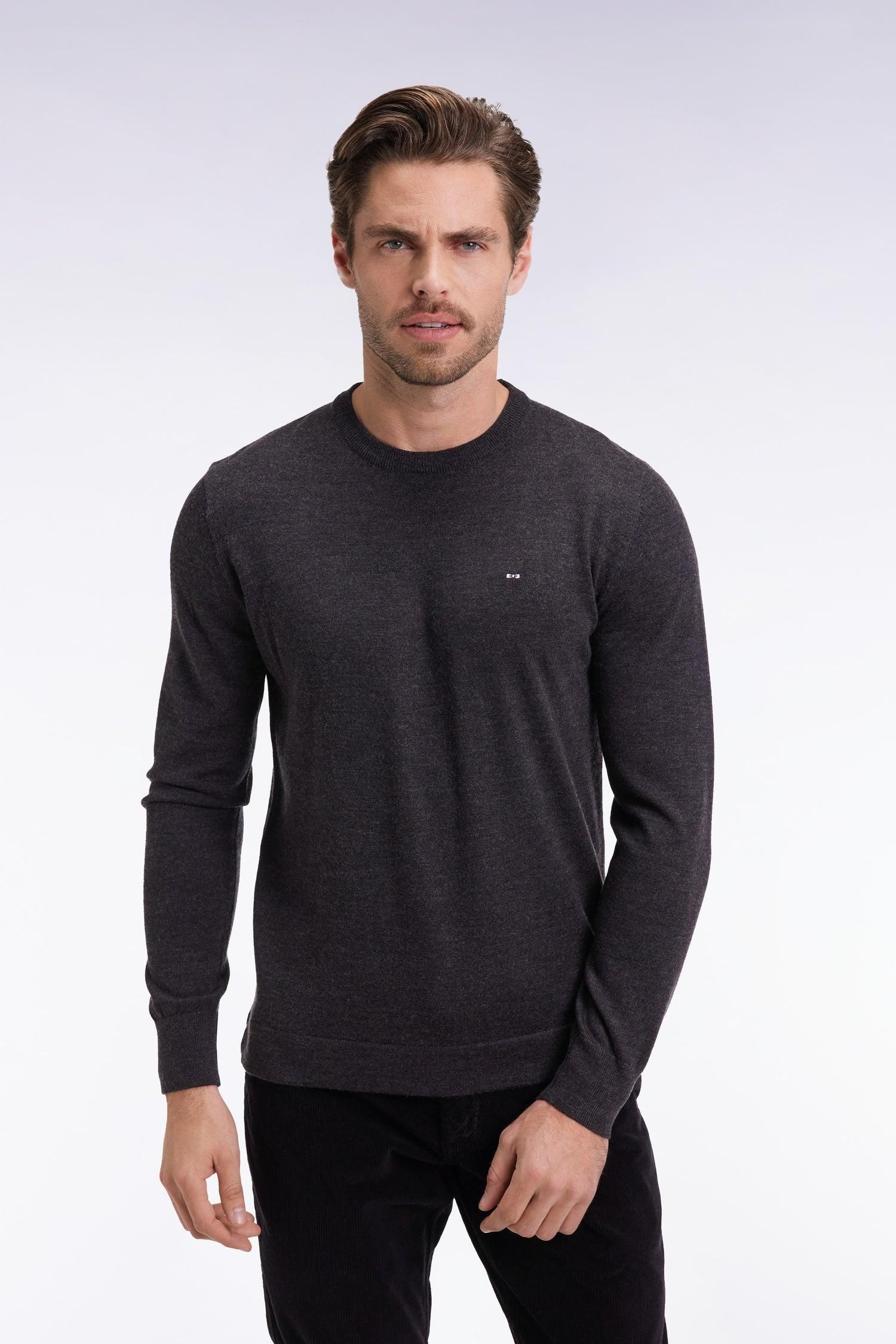 Celio Sweat col rond 1152255 pour homme 100 coton, Gris/polaire