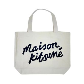 Maison Kitsun&eacute; Handwriting Tote - unisex - Shoppers - Beige - ONE Size - Tassen