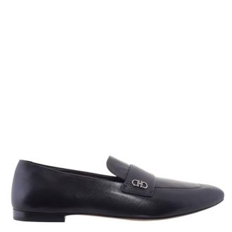 Ferragamo Fantasy Gancini Leather Loafers, Size 10.5 EE
